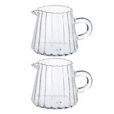  2 Pcs Tasses À Expresso Pichet Mousseur Lait Pot De Verre Petit Lanceur