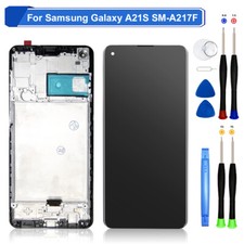 ECRAN LCD COMPLET POUR SAMSUNG GALAXY A21S A217 NEUF NOIR + CHASSIS + OUTILS