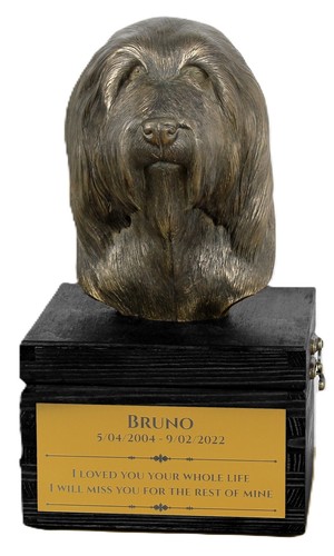 Bearded collie lettres - collie, noires