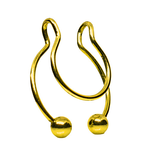 Piercing septum clip doré - piercing,