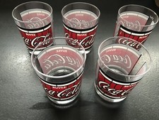 Lot Of 5 Vintage 80s Coca Cola Glasses