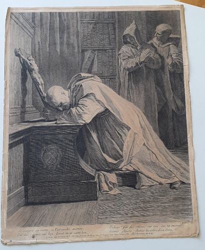 Gravure sur cuivre louis - sur,