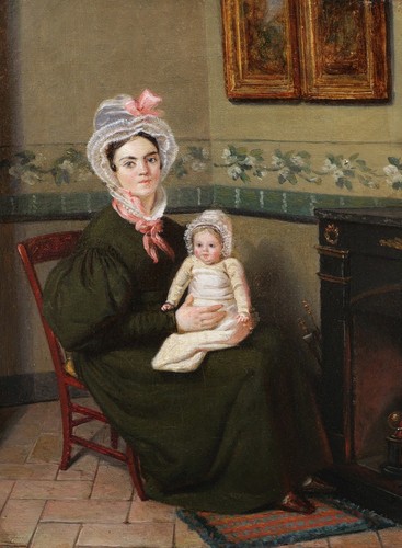 Framed painting interior - painting, scene