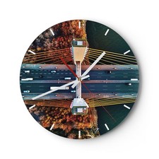 Horloge murale en verre