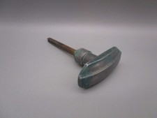 Poignée de porte ancienne en aluminium avec carré de 6 mm