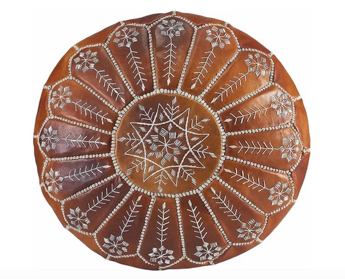 Pouf marocain cuir - en,