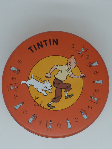 Ancienne boite metal tintin - metal,