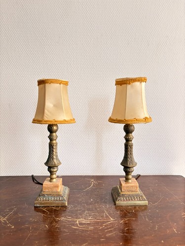 Ancien paire lampe table - ancien,