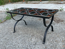 Table basse en fer forgé et