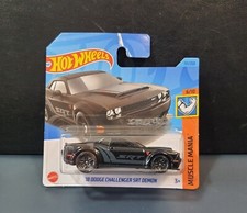 HOT WHEELS 1/64 n°151/250 - DODGE CHALLENGER SRT DEMON muscle mania noir 2023