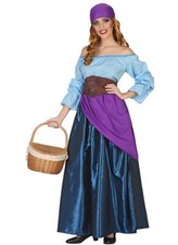 Déguisement Femme SERVANTE Médiévale M/L Paysanne Tavernière Dame NEUF Pas cher