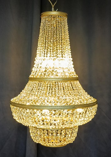 Lustre empire italien cristal - lustre,