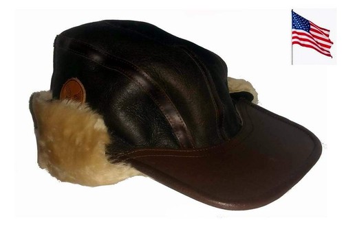 Casquette aviateur cuir - casquette,