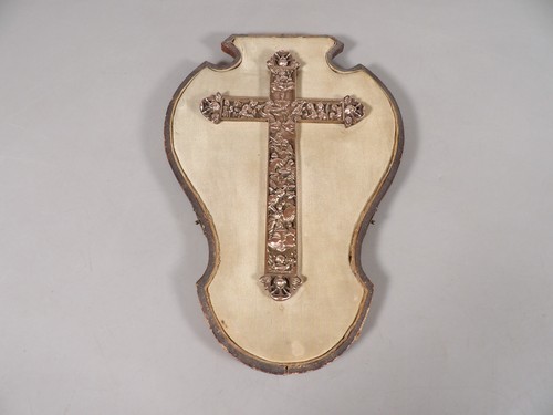 Ancien crucifix laiton sur - crucifix,