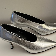 Dries Van Noten Silver Leather