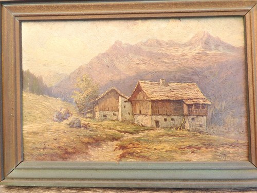 Huile sur panneau paysage - sur, de