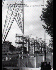 ROUEN (76) VIEUX-MARCHE / POSE de la CHARPENTE VOUTE Métallique  en 1977