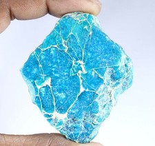 Pierre précieuse brute certifiée dalle turquoise crête bleue naturelle 157,50...
