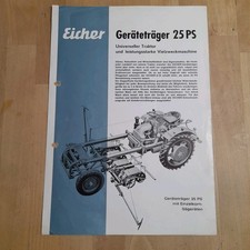 Genuine Tractor brochure Eicher G 25 implement carrier tractor