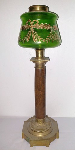 Grande lampe petrole bronze - lampe,