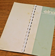 ALLEMAND mode d'emploi ELNA