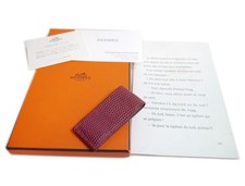Authentique pince à billets HERMES en cuir de lézard #5655