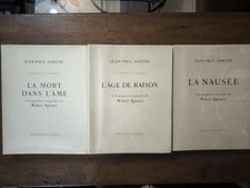 Jean-Paul Sartre 1965 Éditions Lidis Litho de Spitzer  / 3 Tomes Hors commerce