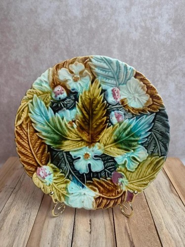 Assiette ancienne barbotine - ancienne, en