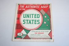 Ancienne carte papier des Etats-Unis USA par Alexander Gross, dim 104 x 69 cm