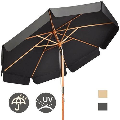 Parasol jardin bois hêtre - parasol,