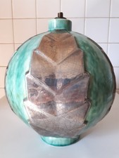 lampe art déco emaillée vert
