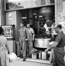 ATHENS c. 1955 - Greek Olive Oil Merchant Shop - Negative 6 x 6 - GRE 103