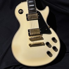 (Gibson) Guitare électrique solide Les Paul Custom Alpine White Gold Hardware...