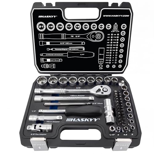 Haskyy 52pcs coffret cliquet - coffret, a