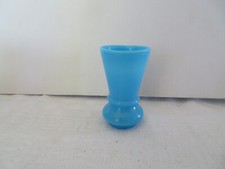 old toy small blue opaline vase Napoleon III 7 cm H for doll or