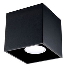 Plafonnier Aluminium Noir GU10