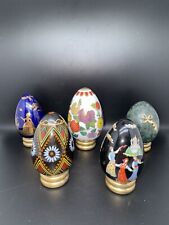 Set From 5 Vintage Franklin Mint porcelain Collection eggs c 88 FM 1988 Taiwan 