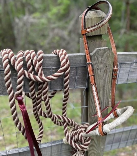 Bitless hackamore rawhide - hackamore,