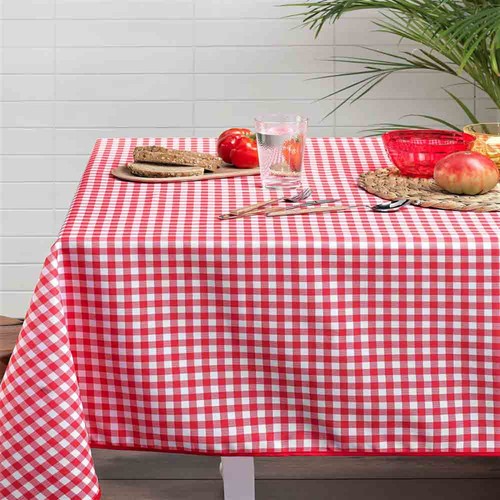 Nappe rectangle vichy rouge - , 2m