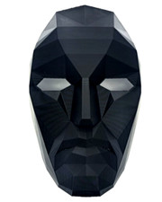 SQUID GAME MASK Front Man Frontman Black Hard Plastic Costume Masque Netflix