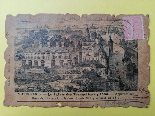 Old postcard style parchment - postcard,
