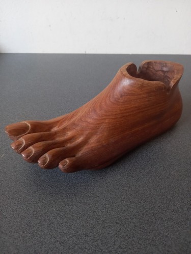Ancien beau cendrier bois - ancien,