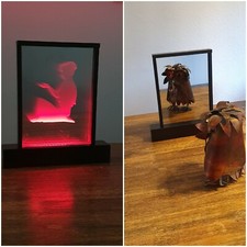 Rare Vintage Design Infinity Effect Light Mirror 1980s 