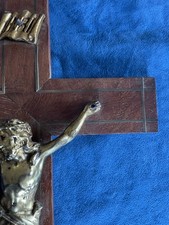 Ancien grand crucifix bois et