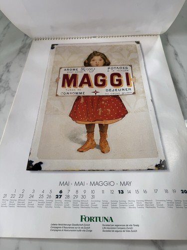 Ancien calendrier publicitaire - ancien,