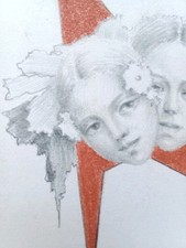 Arnaud de Mezerac dit Mez 1952 Dessin Original au Crayon 1980 signé Artiste Cote