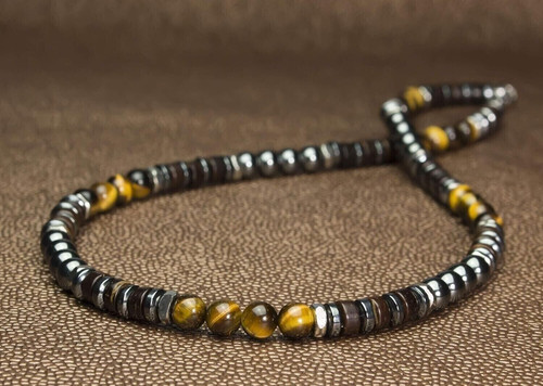 Collier homme perles oeil - homme, de