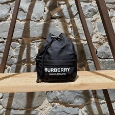 Burberry Black Nylon Phoebe Drawstring Mini Bucket Pouch