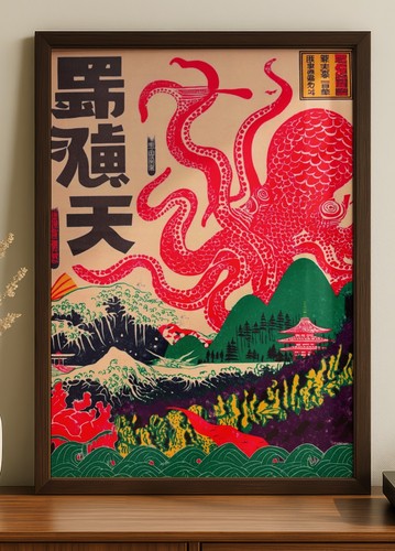 Toile octopus style - toile,