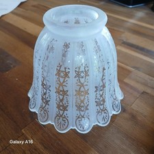 4 Antique Splendid Acid Engraved Glass Tulips